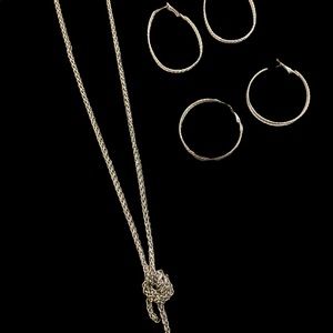 Silver tone jewelry lot 45